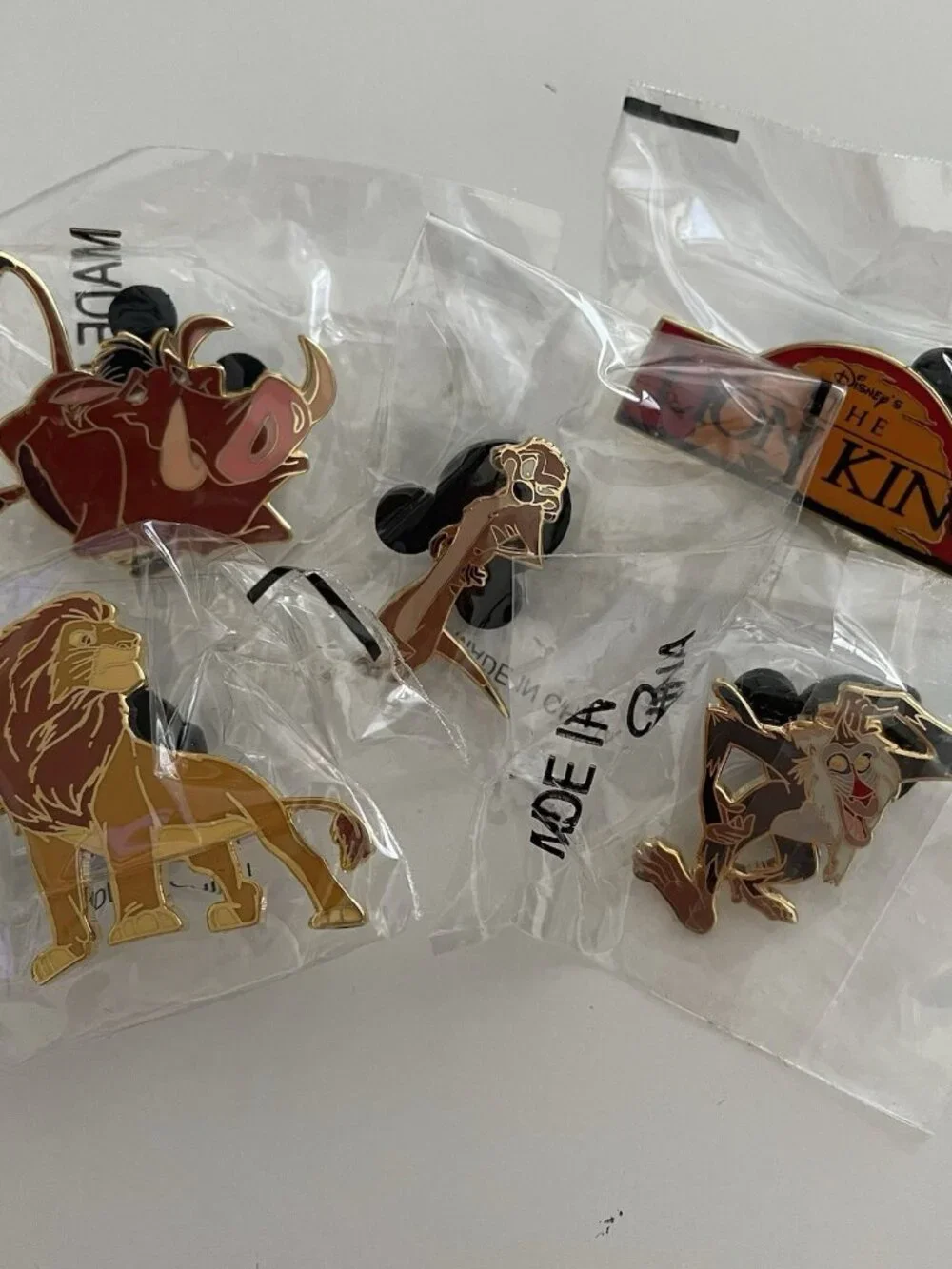 2003 Disney Lion King Enamel Trading Pins Lot Of 5 Still In Package - Picture 1 of 9
